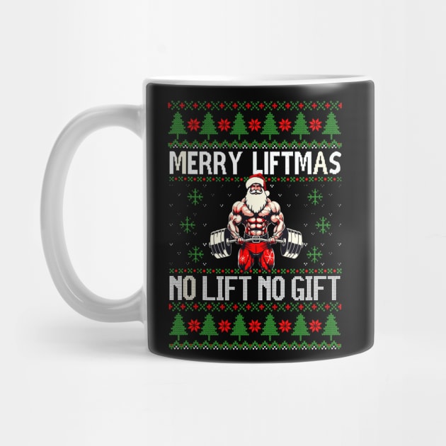 Merry Liftmas From North Swole Muscle Santa Weightlifting by rhazi mode plagget